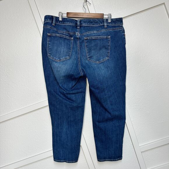 Talbots Flawless Girlfriend Curvy Jeans Tapered Ankle Comfortable Denim Sz: 16w - Picture 2 of 11